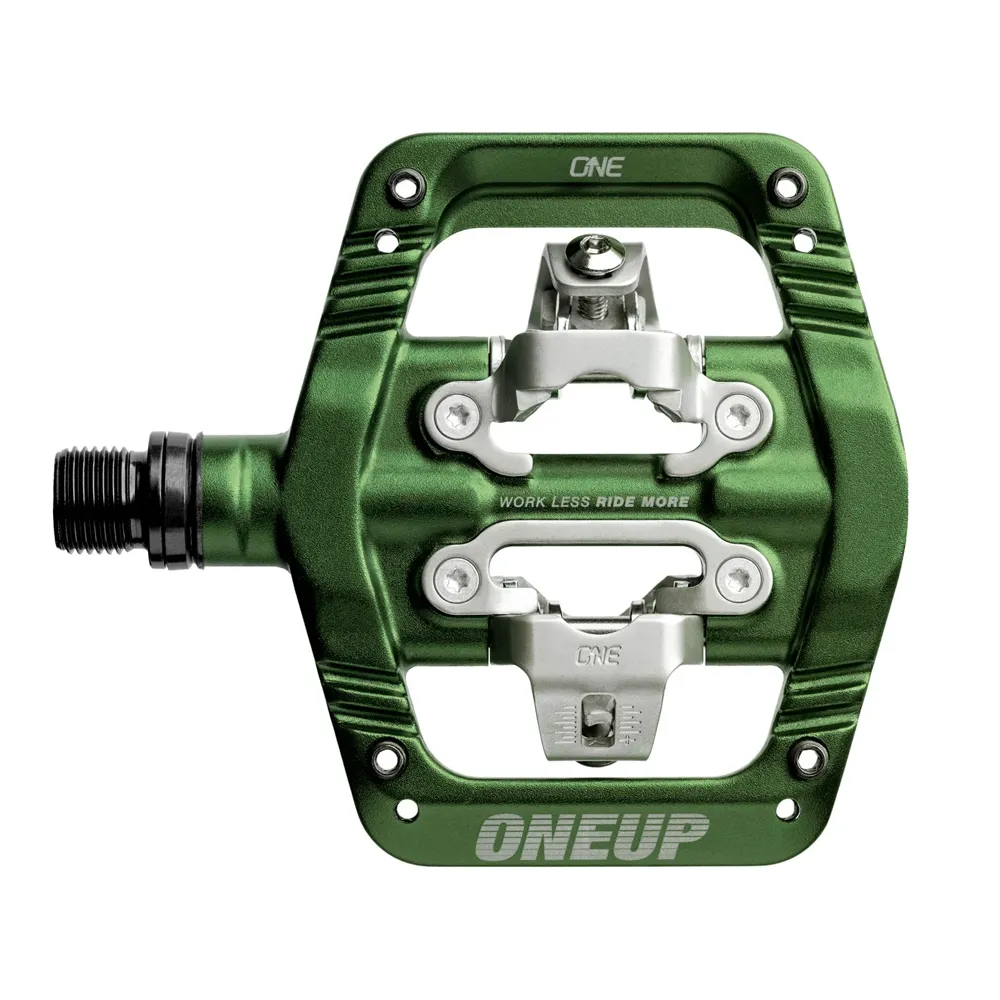 uPRISE Bikes One Up Clip MTB Pedals - Dark Green | Price match, 365 day return s, 18-Month Warranty, Finance Available & Free UK Delivery