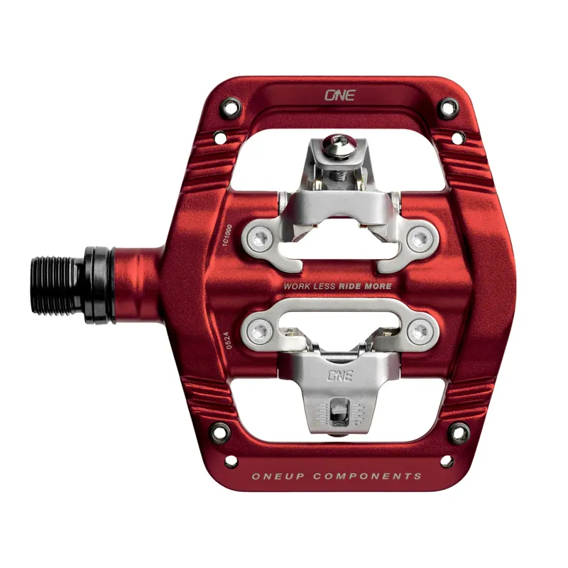 One Up Clip MTB Pedals - Red-1