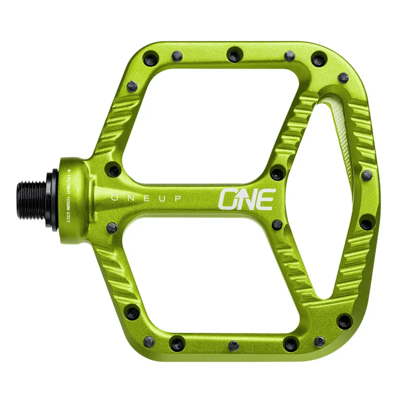 One Up Aluminium Flat MTB Pedals - Green