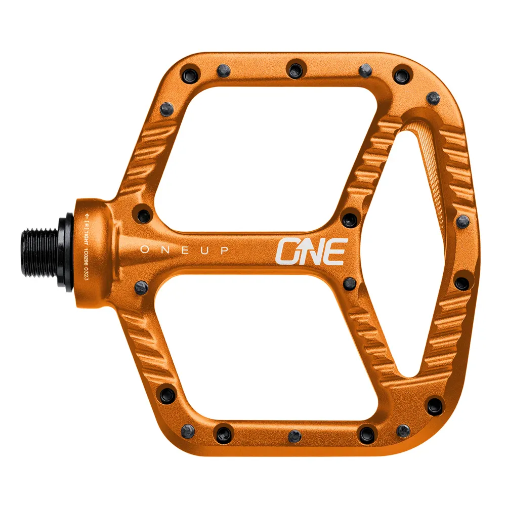 uPRISE Bikes One Up Aluminium Flat MTB Pedals - Orange | Price match, 365 day returns, 18-Month Warranty, Finance Available & Free UK Delivery