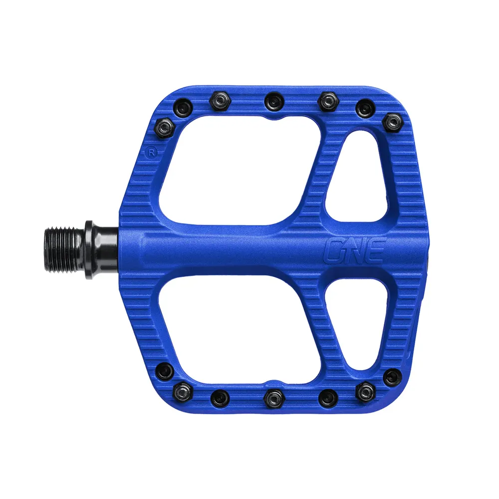 uPRISE Bikes One Up Small Composite Flat MTB Pedals - Blue | Price match, 365 day returns, 18-Month Warranty, Finance Available & Free UK Delivery