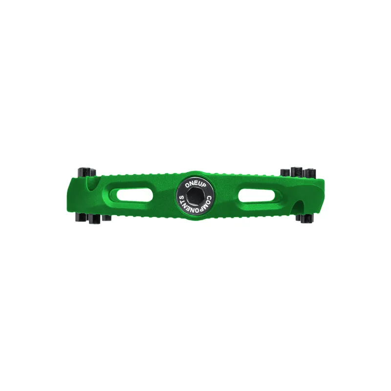 One Up Small Composite Flat MTB Pedals - Green-3