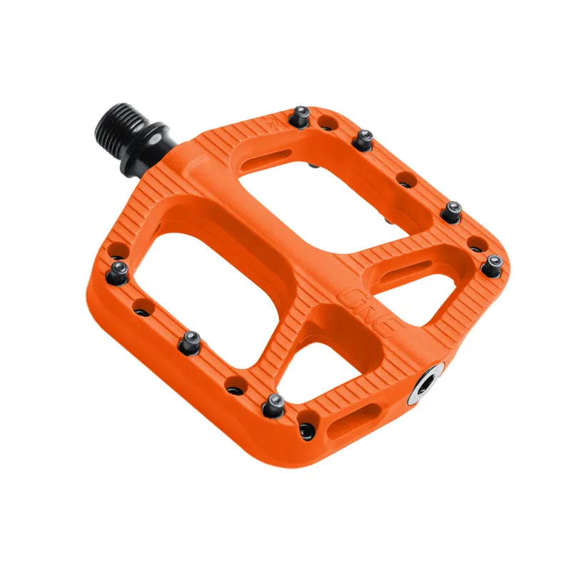 One Up Small Composite Flat MTB Pedals - Orange-1