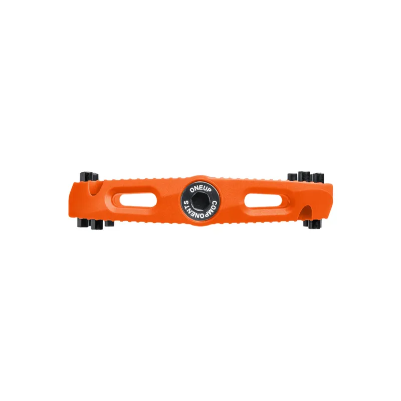 One Up Small Composite Flat MTB Pedals - Orange-3