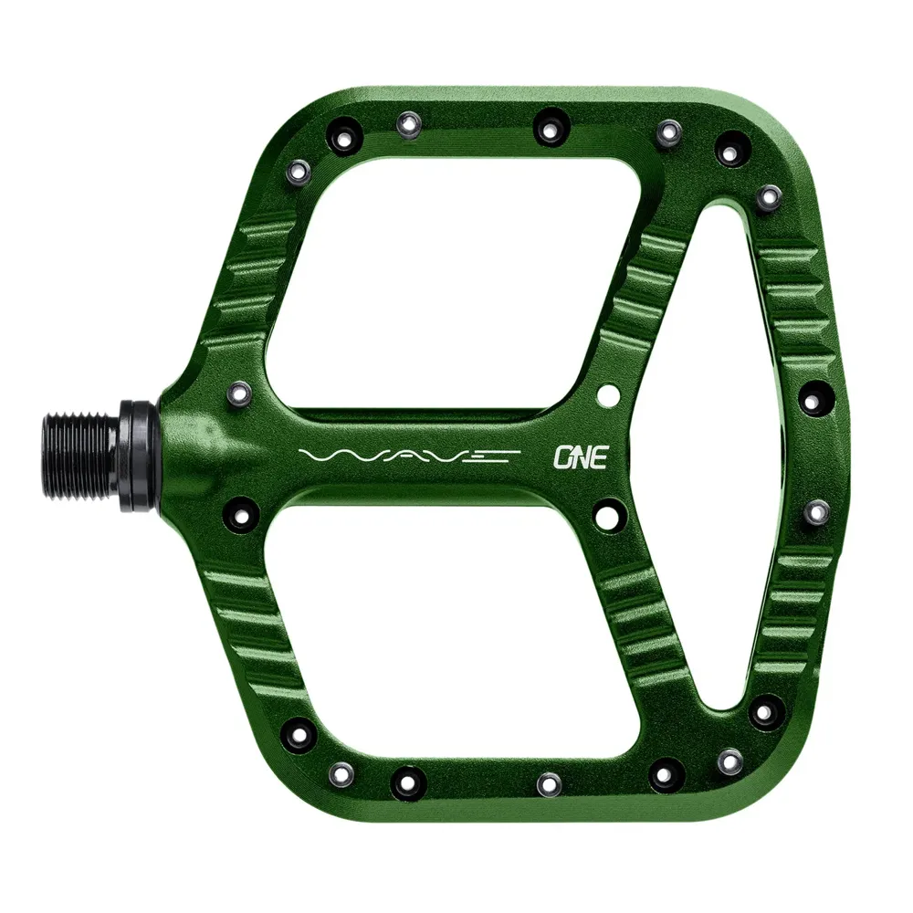 uPRISE Bikes One Up One UP Wave Flat MTB Pedals - Dark Green | Price match, 365 day returns, 18-Month Warranty, Finance Available & Free UK Delivery