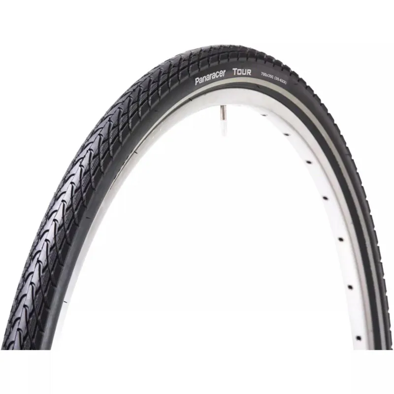 Panaracer Tour Reflective Wire Bead 700c Tyres - Black