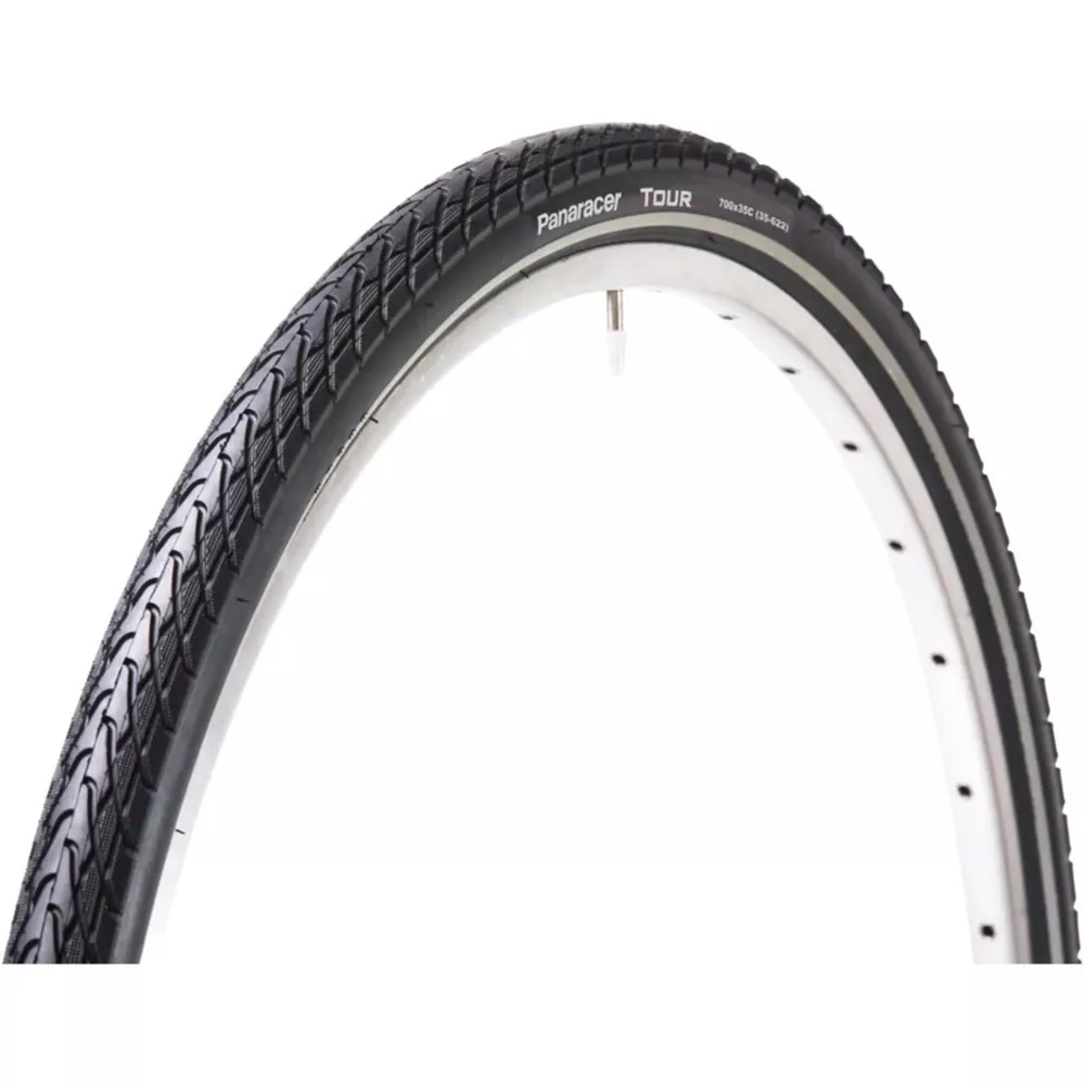 uPRISE Bikes Panaracer Tour Reflective Wire Bead 700c Tyres - Black | Price match, 365 day returns, 18-Month Warranty, Finance Available & Free UK Delivery