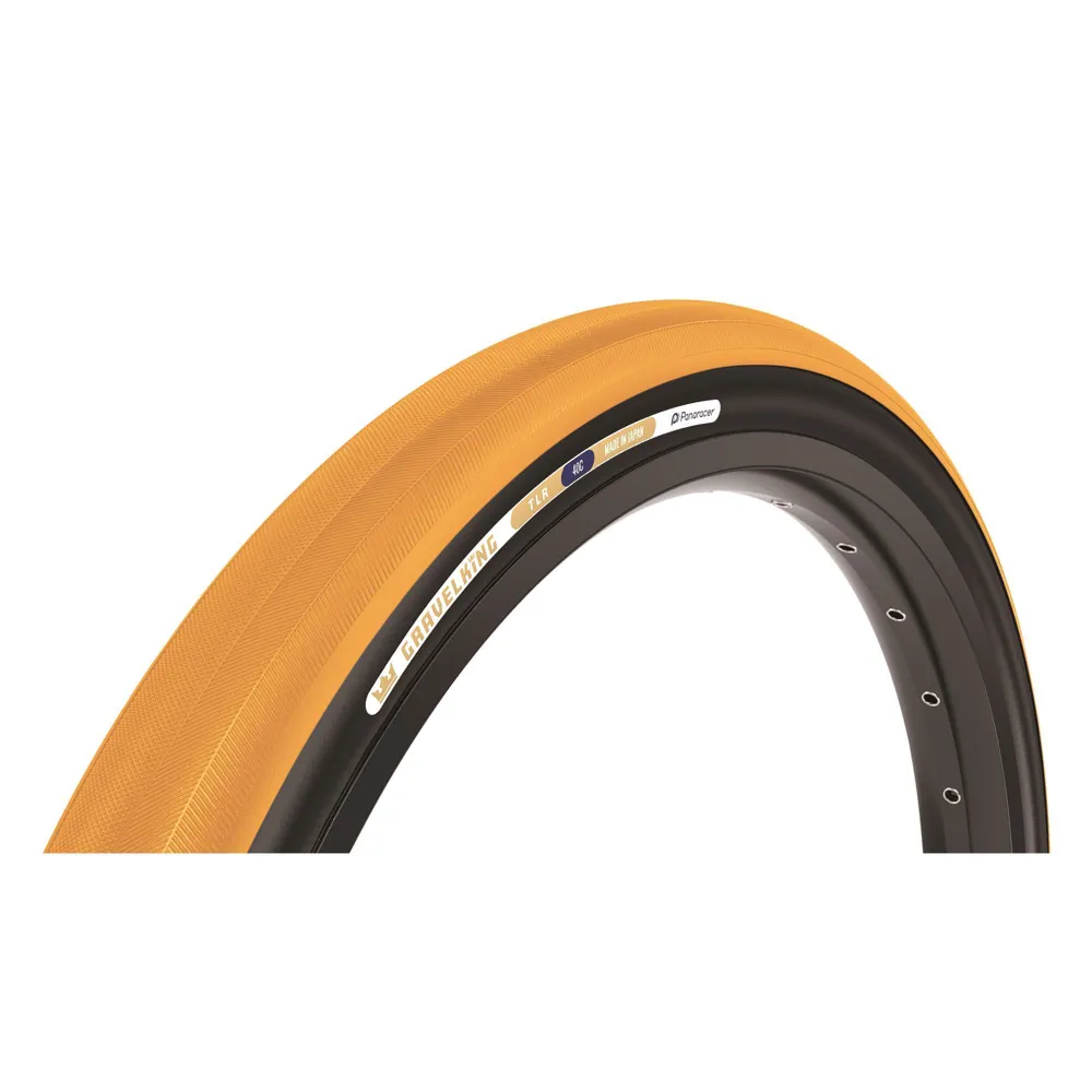 uPRISE Bikes Panaracer GravelKing Slick Colour Edition TLR Gravel Tyre - 700x40c - Honey Butter/Black | Price match, 365 day return s, 18-Month Warranty, Finance Available & Free UK Delivery