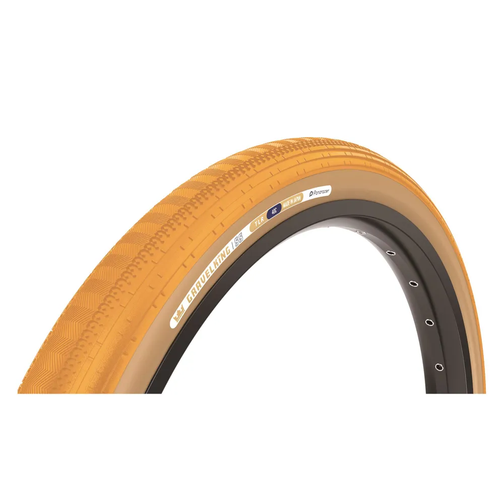 uPRISE Bikes Panaracer GravelKing Semi Slick Colour Edition TLR 700c Gravel Tyre - Honey Butter/Brown | Price match, 365 day return s, 18-Month Warranty, Finance Available & Free UK Delivery