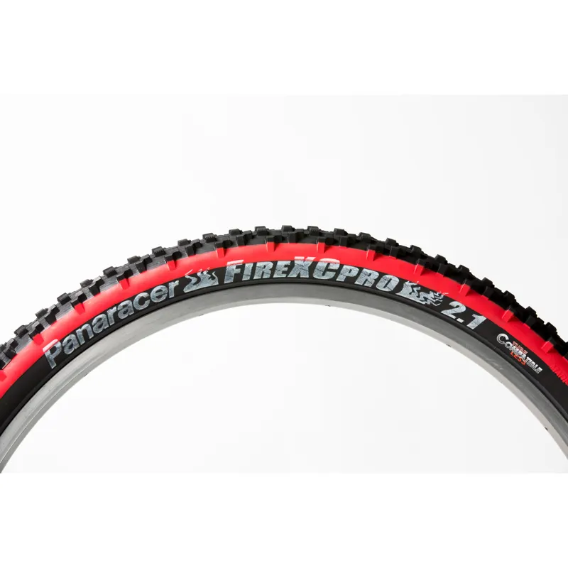 Panaracer Fire XC Pro TLC Folding 26 x 2.10 MTB Tyre - Black/Red-2