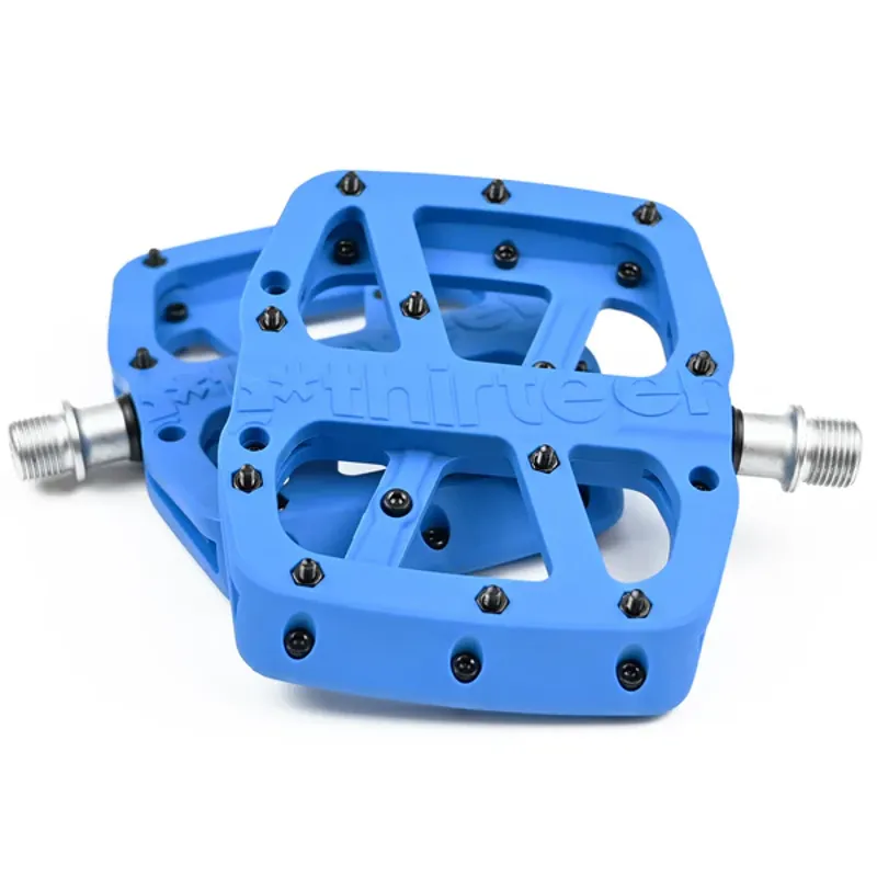E-Thirteen Base Flat Composite MTB Pedal - Blue-1