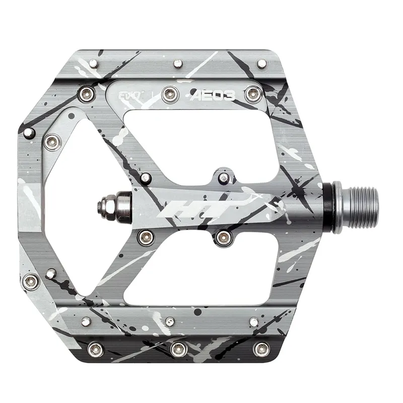 HT Components AE03 Flat MTB Pedals - Grey Camo