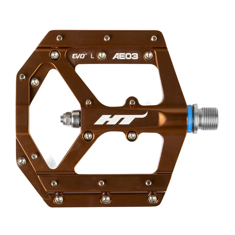 HT Components AE03 Flat MTB Pedals - Root Beer