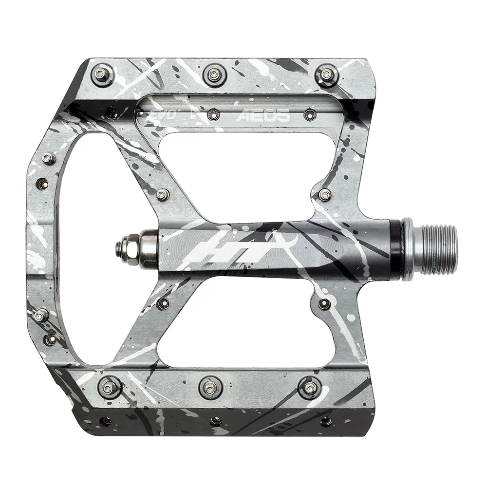 uPRISE Bikes HT Components AE05 Flat MTB Pedals - Grey Camo | Price match, 365 day returns, 18-Month Warranty, Finance Available & Free UK Delivery