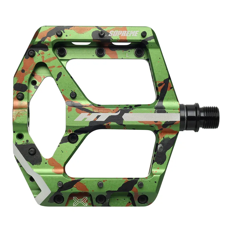 HT Components ANS-10 Supreme Flat MTB Pedals - Green Camo