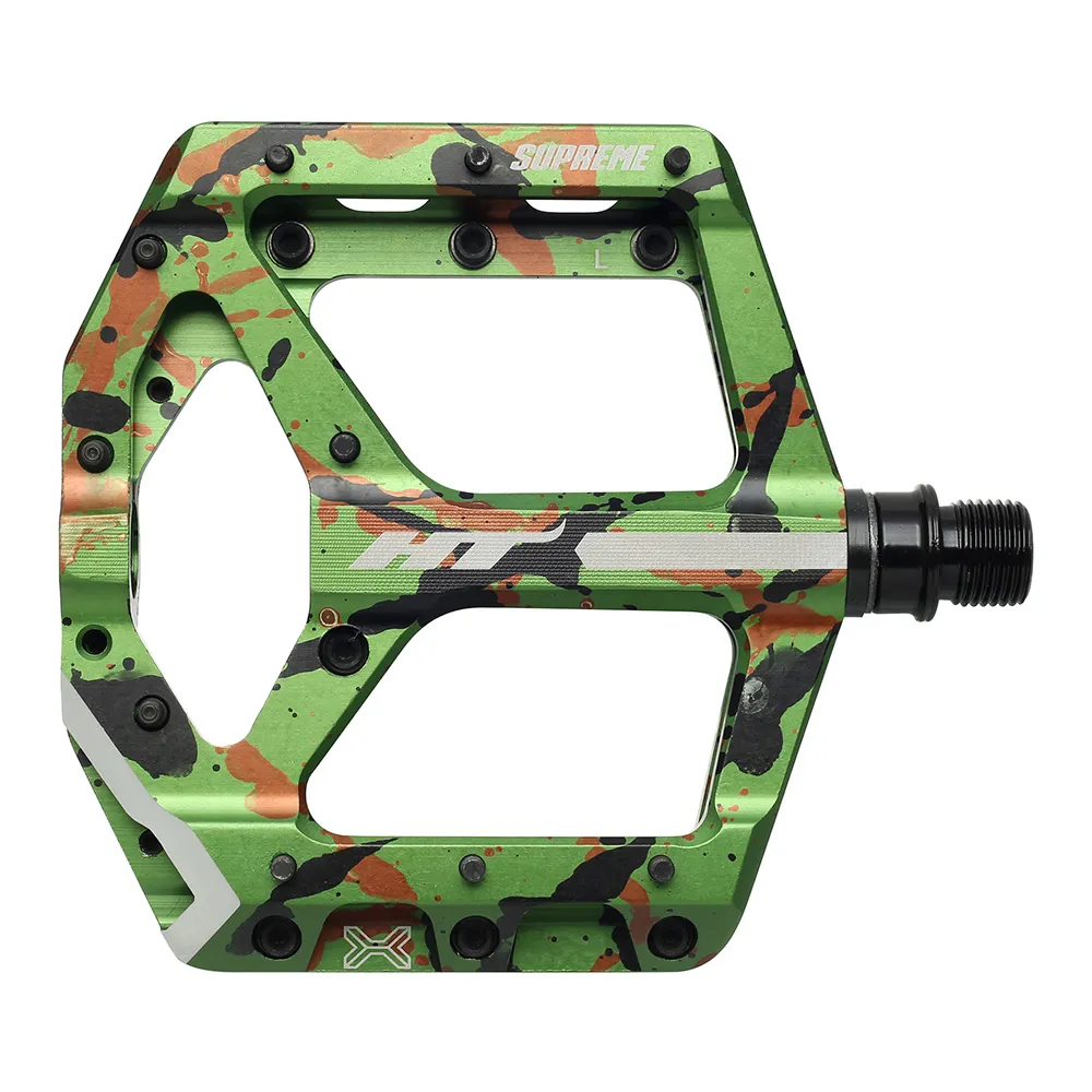 uPRISE Bikes HT Components ANS-10 Supreme Flat MTB Pedals - Green Camo | Price match, 365 day returns, 18-Month Warranty, Finance Available & Free UK Delivery