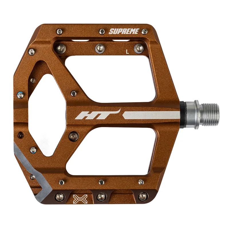 HT Components ANS-10 Supreme Flat MTB Pedals - Root Beer