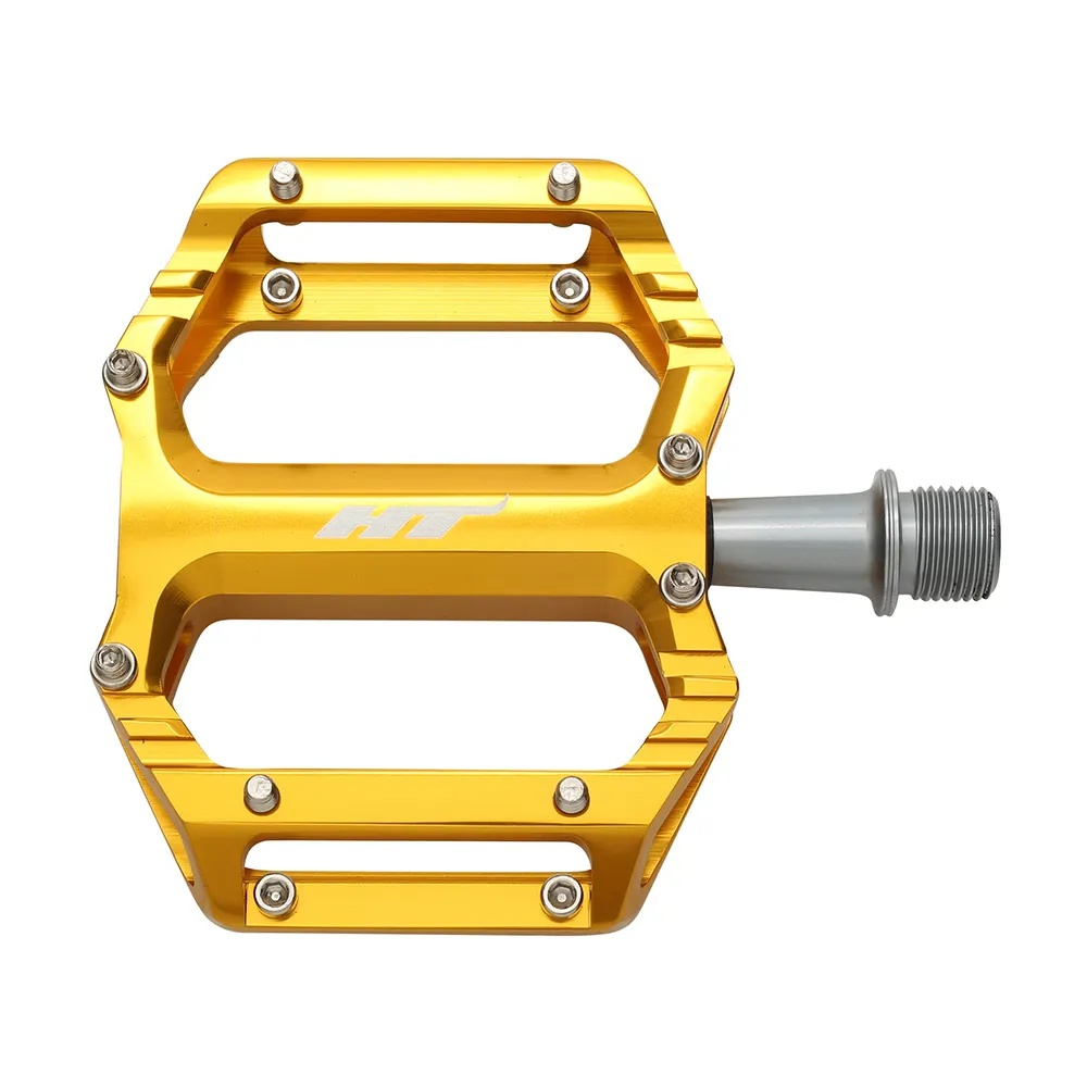 uPRISE Bikes HT Components AR09SX Flat MTB Pedals - Gold | Price match, 365 day returns, 18-Month Warranty, Finance Available & Free UK Delivery