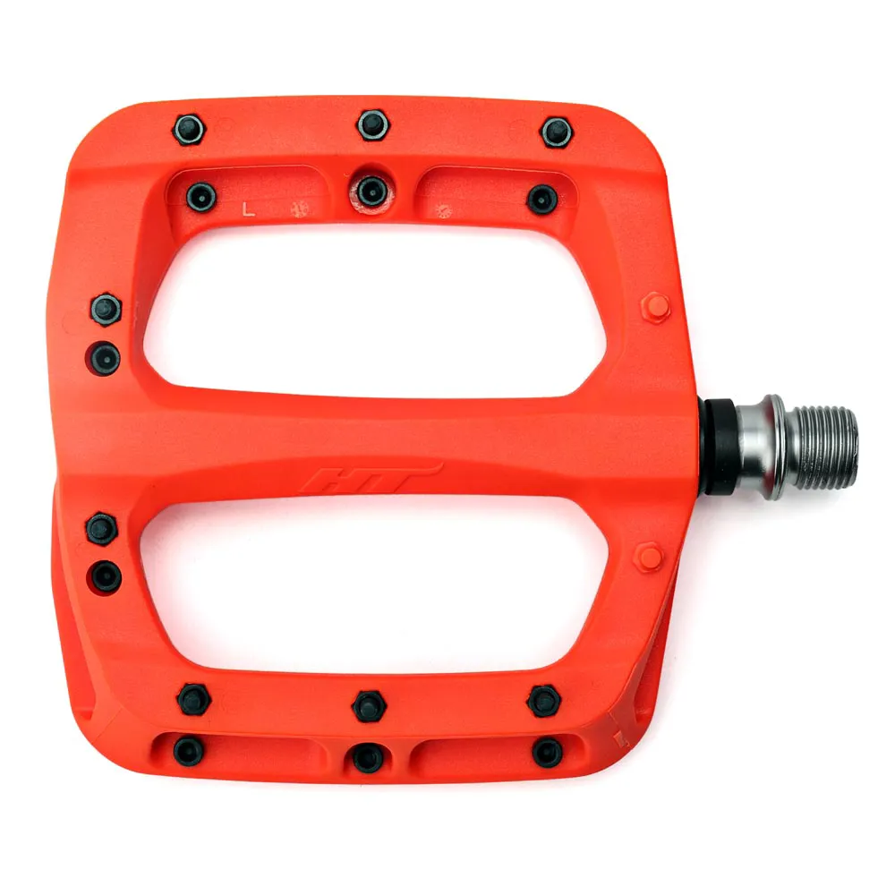 uPRISE Bikes HT Components PA03A 9/16-inch Flat MTB Pedals - Neon Orange | Price match, 365 day return s, 18-Month Warranty, Finance Available & Free UK Delivery