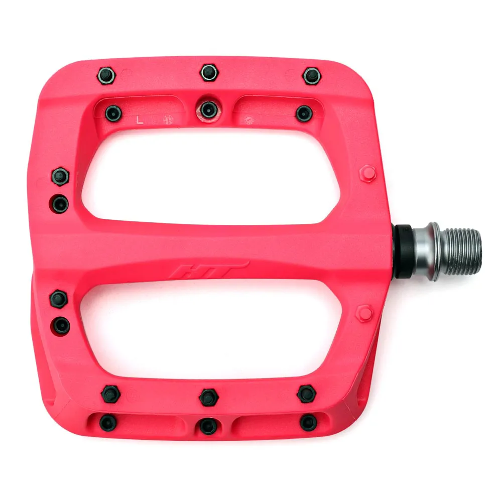 uPRISE Bikes HT Components PA03A 9/16-inch Flat MTB Pedals - Neon Pink | Price match, 365 day return s, 18-Month Warranty, Finance Available & Free UK Delivery