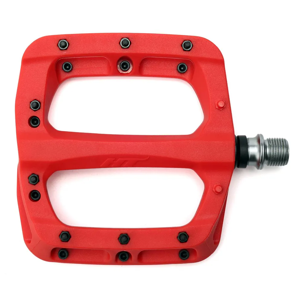 uPRISE Bikes HT Components PA03A 9/16-inch Flat MTB Pedals - Red | Price match, 365 day return s, 18-Month Warranty, Finance Available & Free UK Delivery