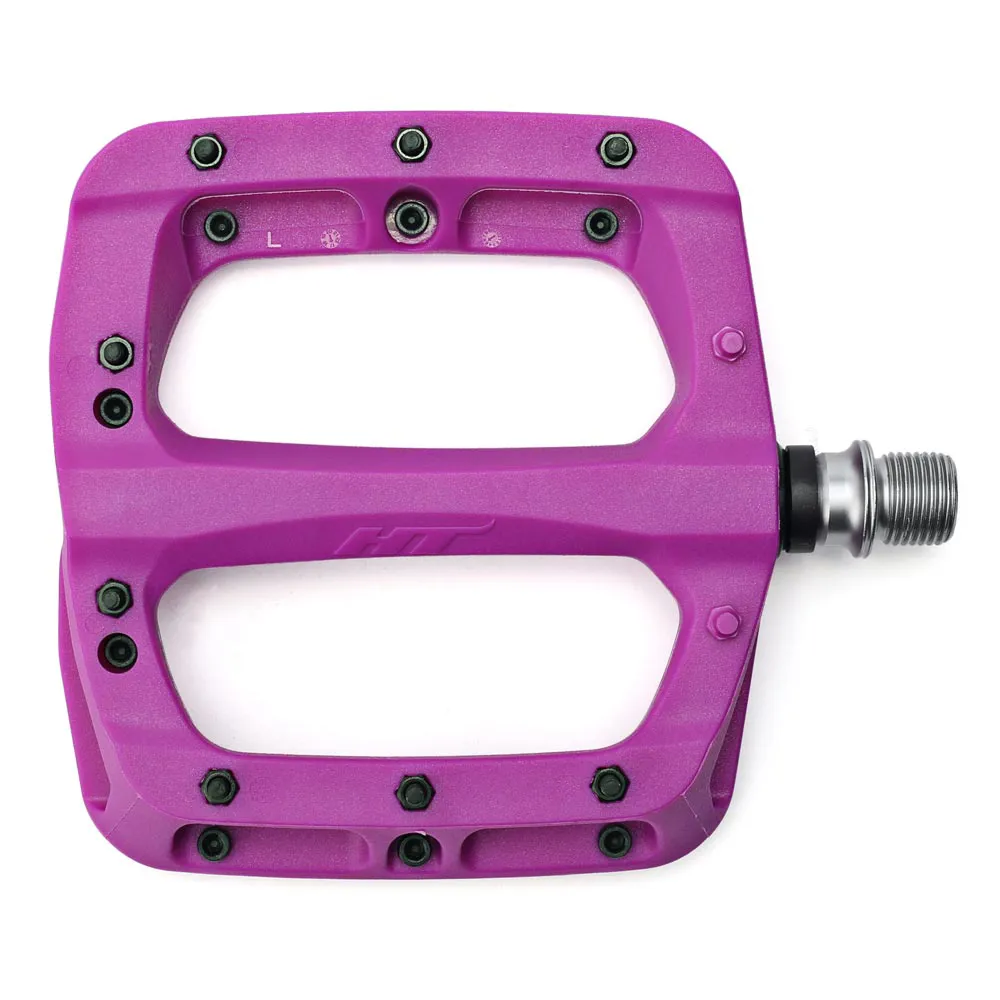 uPRISE Bikes HT Components PA03A 9/16-inch Flat MTB Pedals - Purple | Price match, 365 day return s, 18-Month Warranty, Finance Available & Free UK Delivery