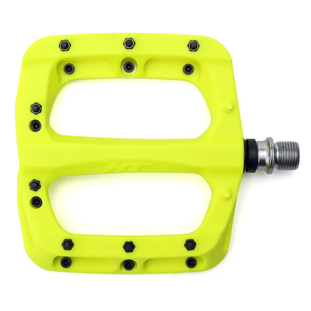 uPRISE Bikes HT Components PA03A 9/16-inch Flat MTB Pedals - Neon Yellow | Price match, 365 day return s, 18-Month Warranty, Finance Available & Free UK Delivery