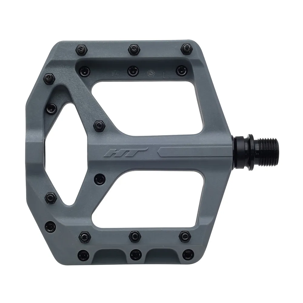 uPRISE Bikes HT Components PA32 Supreme-C Flat MTB Pedals - Grey | Price match, 365 day return s, 18-Month Warranty, Finance Available & Free UK Delivery