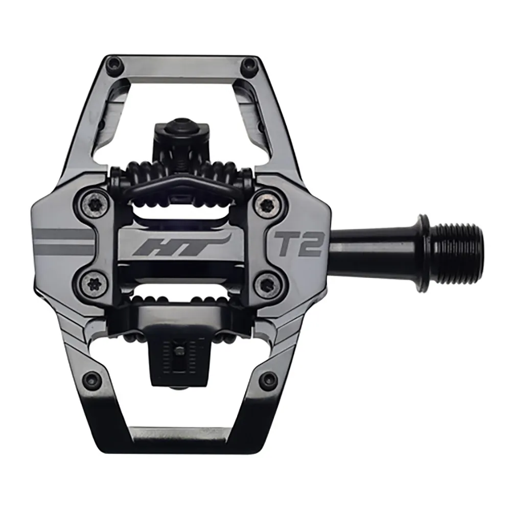 uPRISE Bikes HT Components T2 Clipless MTB Pedals - Stealth Black | Price match, 365 day return s, 18-Month Warranty, Finance Available & Free UK Delivery