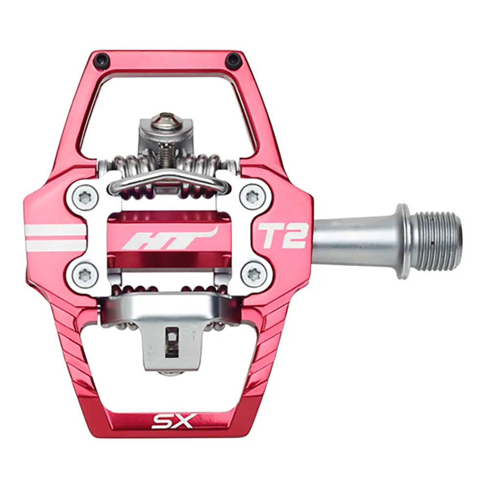 uPRISE Bikes HT Components T2-SX Clipless BMX Pedals - Red | Price match, 365 day return s, 18-Month Warranty, Finance Available & Free UK Delivery
