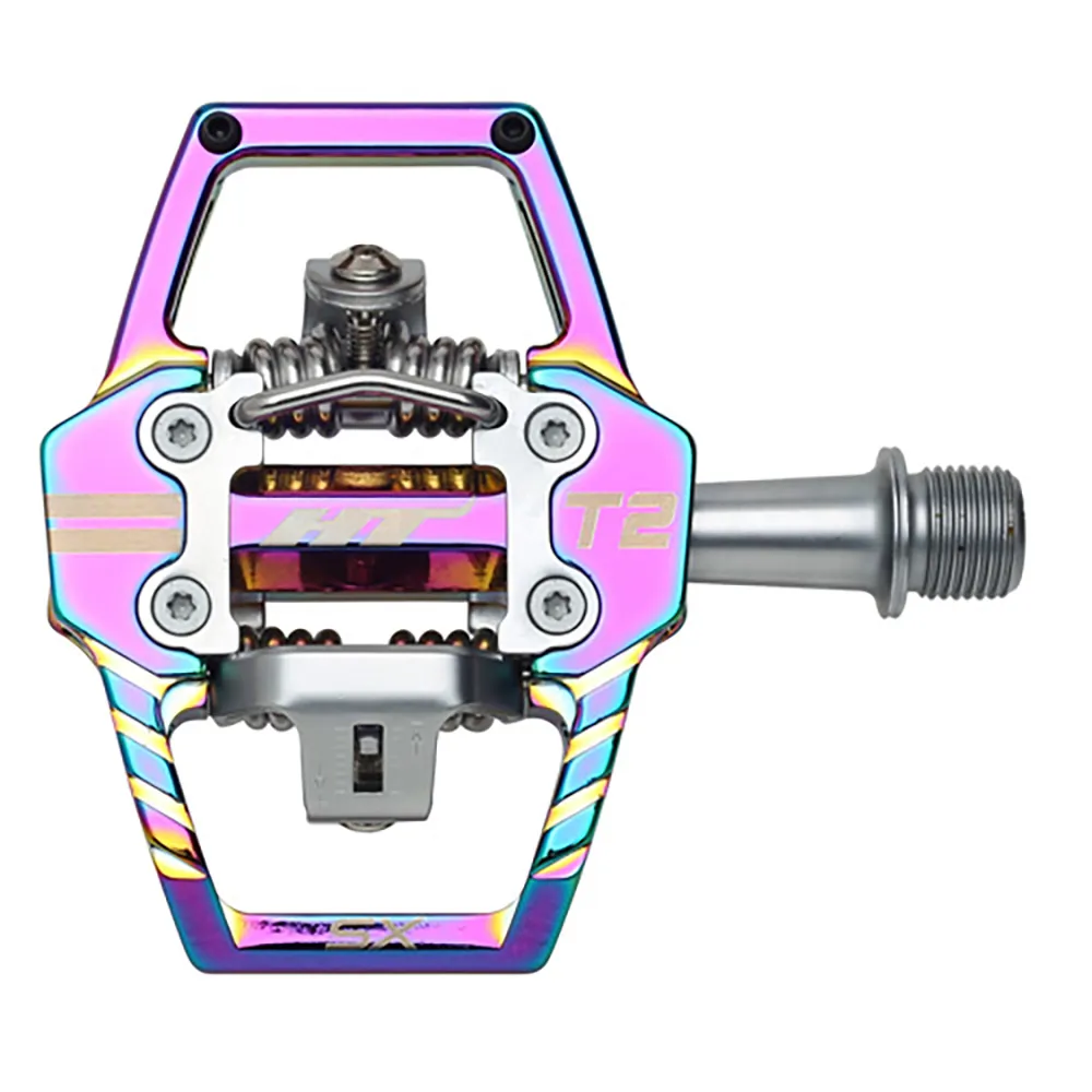 uPRISE Bikes HT Components T2-SX Clipless BMX Pedals - Oil Slick | Price match, 365 day return s, 18-Month Warranty, Finance Available & Free UK Delivery