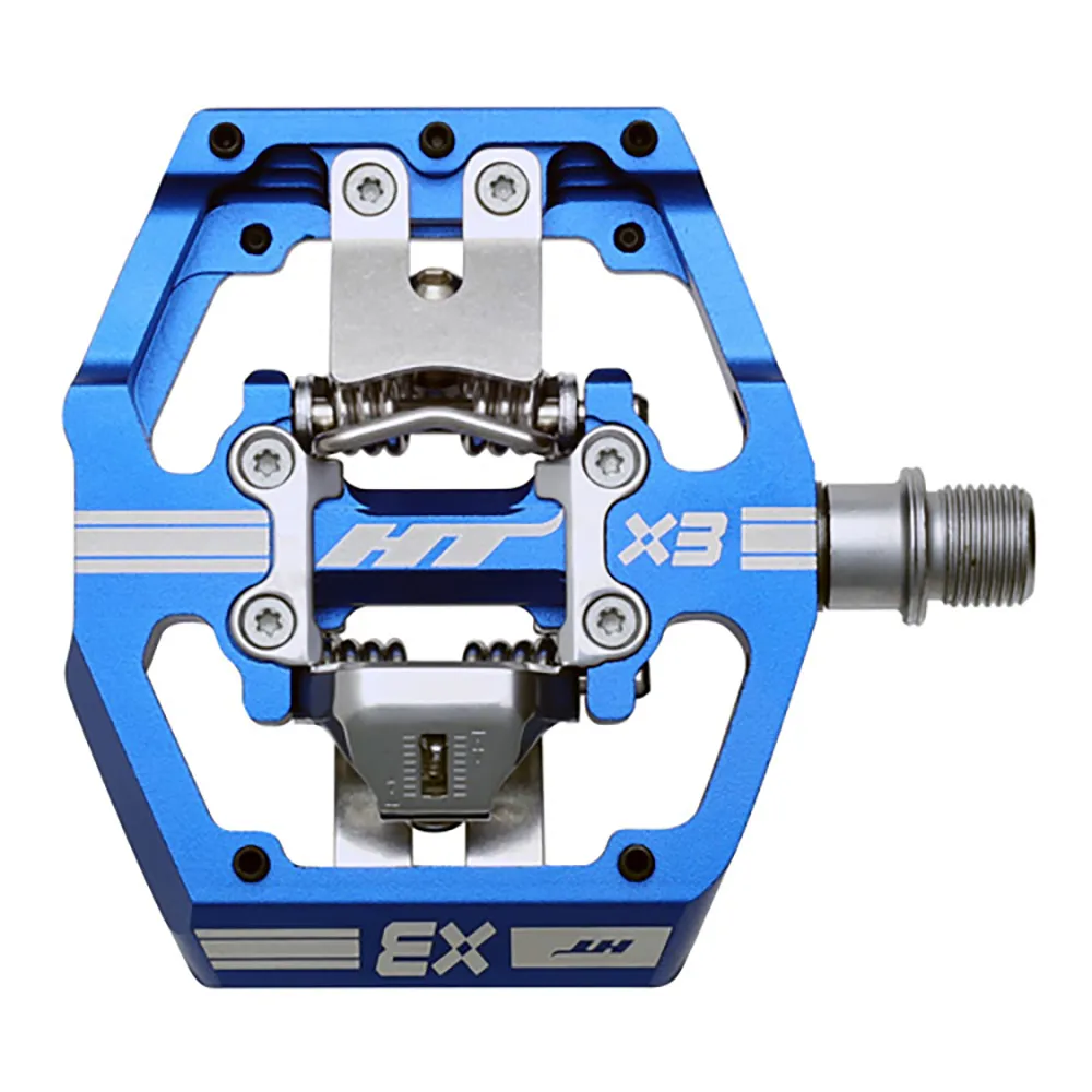 uPRISE Bikes HT Components X3 Clipless MTB Pedals - Blue | Price match, 365 day return s, 18-Month Warranty, Finance Available & Free UK Delivery