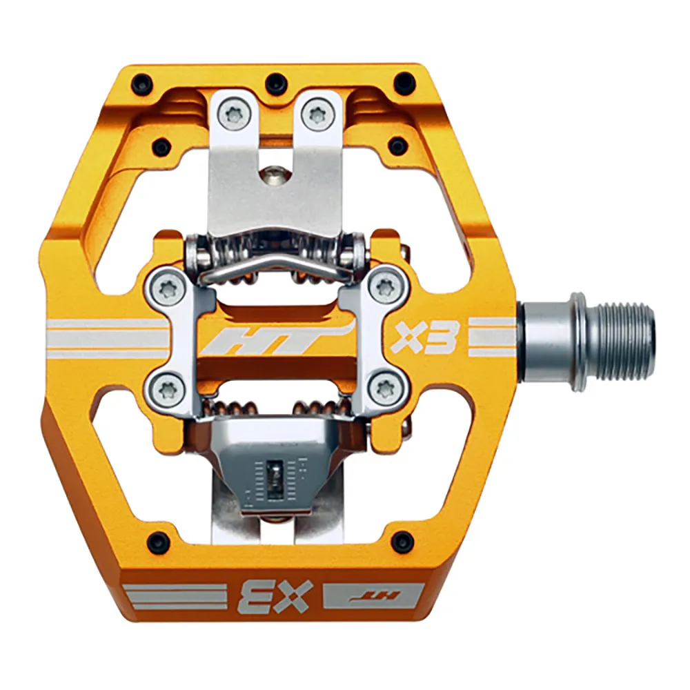 uPRISE Bikes HT Components X3 Clipless MTB Pedals - Orange | Price match, 365 day return s, 18-Month Warranty, Finance Available & Free UK Delivery