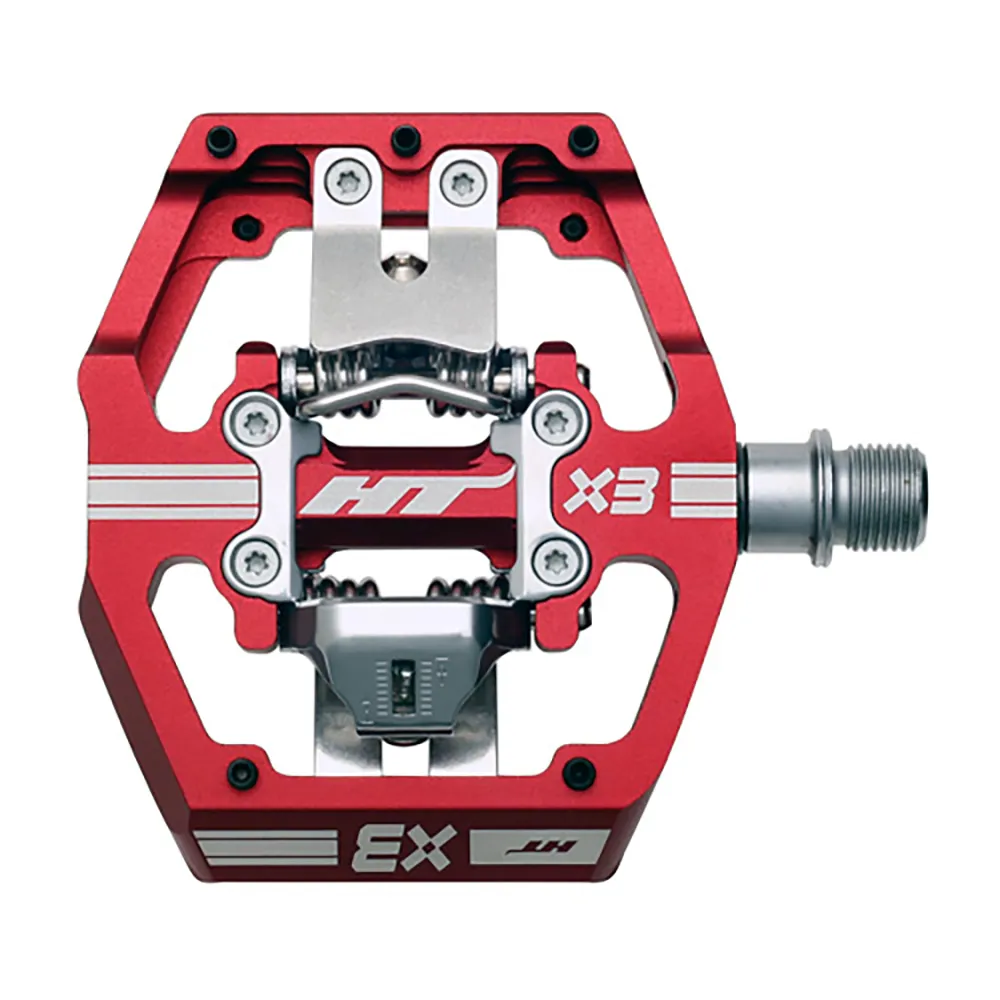 uPRISE Bikes HT Components X3 Clipless MTB Pedals - Red | Price match, 365 day return s, 18-Month Warranty, Finance Available & Free UK Delivery