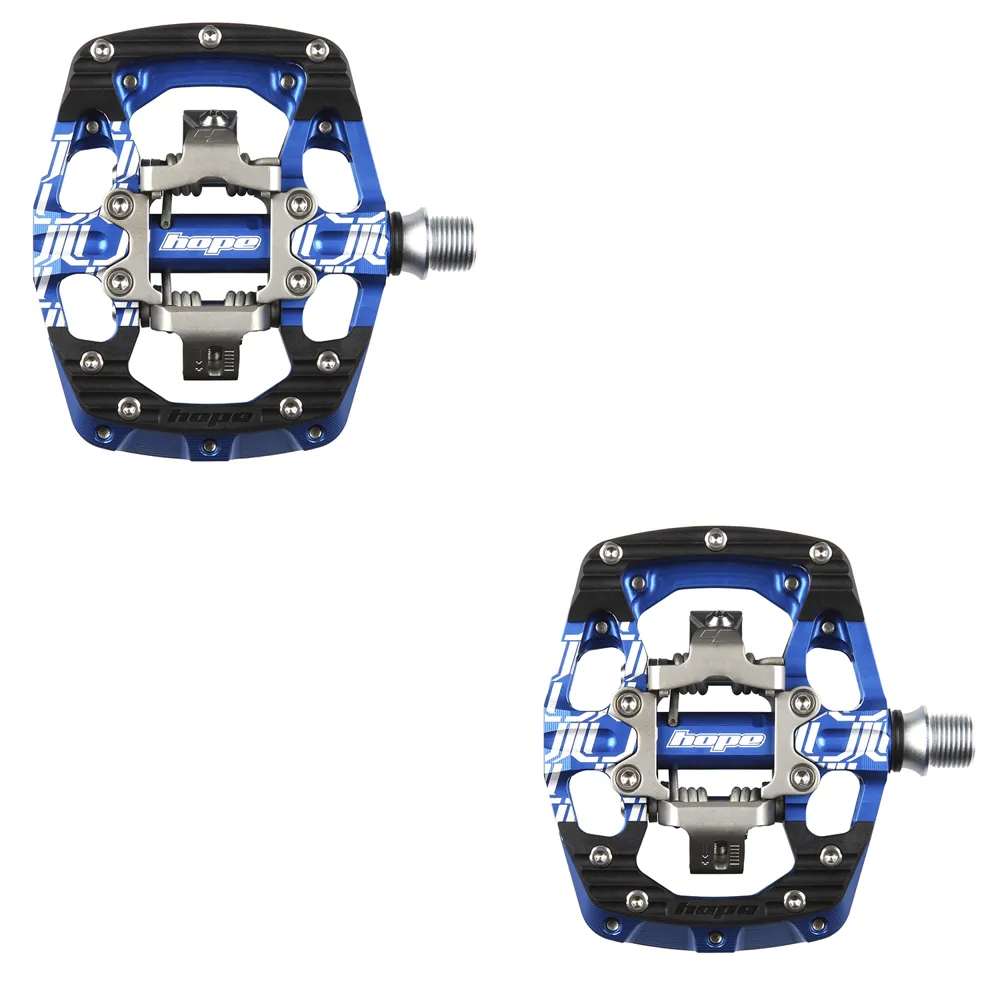 uPRISE Bikes Hope Union Gravity MTB Clipless Pedals - Pair - Blue | Price match, 365 day return s, 18-Month Warranty, Finance Available & Free UK Delivery