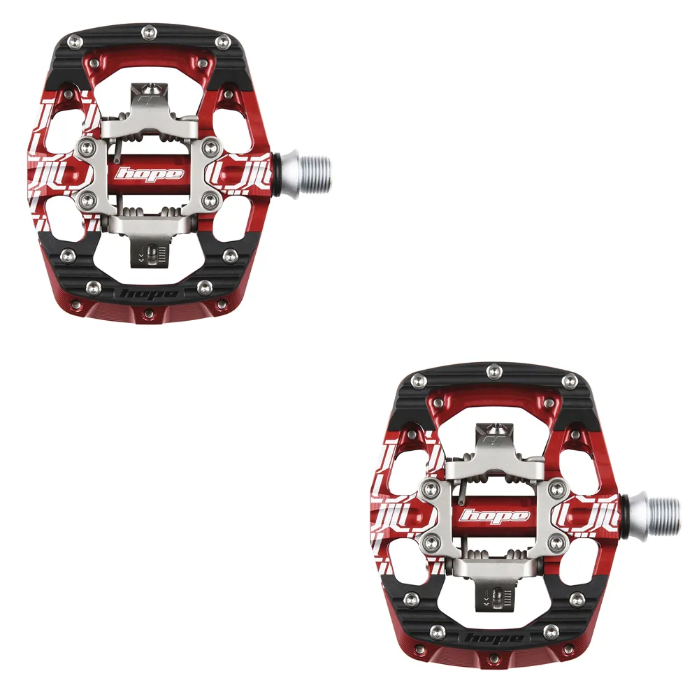 uPRISE Bikes Hope Union Gravity MTB Clipless Pedals - Pair - Red | Price match, 365 day return s, 18-Month Warranty, Finance Available & Free UK Delivery