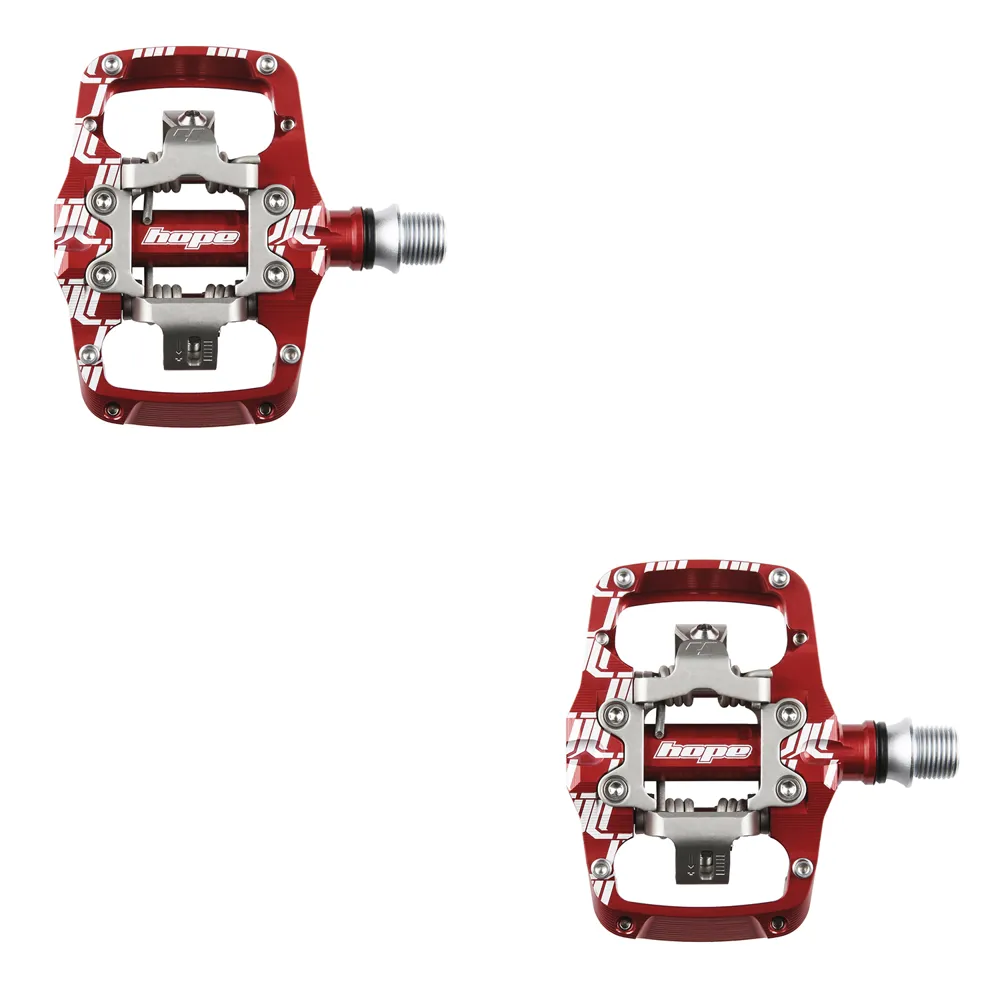 uPRISE Bikes Hope Union Trail MTB Clipless Pedals - Pair - Red | Price match, 365 day return s, 18-Month Warranty, Finance Available & Free UK Delivery