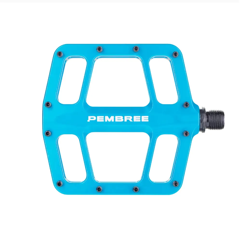 uPRISE Bikes Pembree D3A Flat MTB Pedal - Large - Cyan | Price match, 365 day returns, 18-Month Warranty, Finance Available & Free UK Delivery