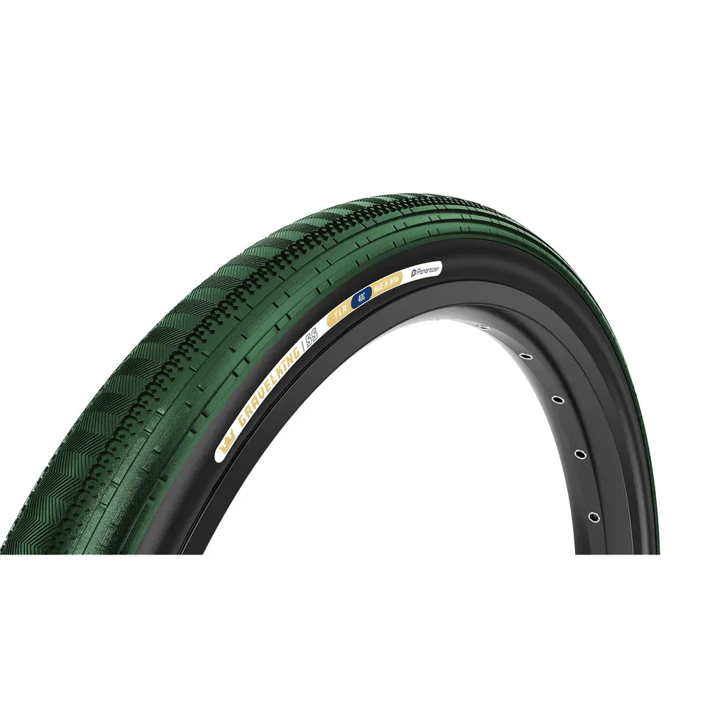 uPRISE Bikes Panaracer GravelKing SS Colour Edition TLR 700c Gravel Tyre - British Racing Green/Black | Price match, 365 day returns, 18-Month Warranty, Finance Available & Free UK Delivery
