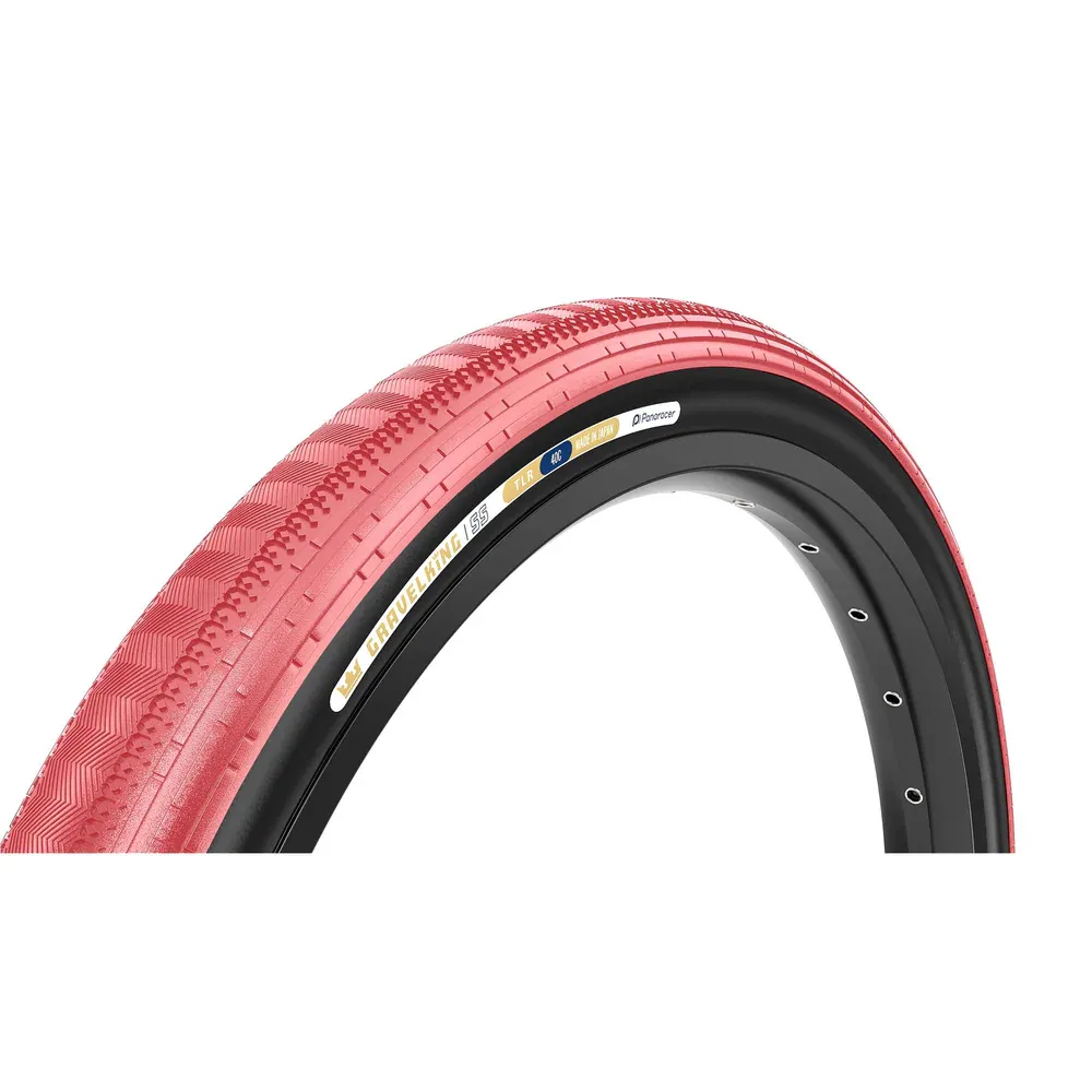 uPRISE Bikes Panaracer GravelKing SS Colour Edition TLR 700c Gravel Tyre - Sakura/Black | Price match, 365 day returns, 18-Month Warranty, Finance Available & Free UK Delivery