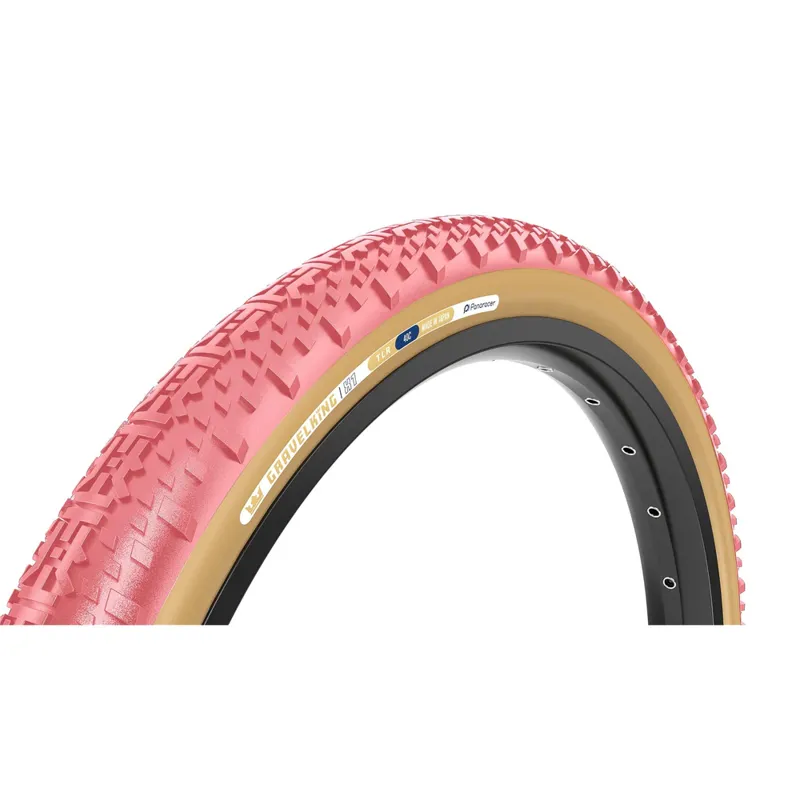 Panaracer GravelKing X1 Colour Edition TLR 700c Gravel Tyre - Sakura/Brown