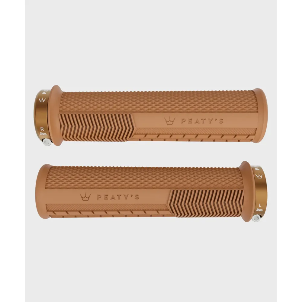 uPRISE Bikes Peaty's Monarch Knurl Grip MTB Grips - Thin - Gum | Price match, 365 day returns, 18-Month Warranty, Finance Available & Free UK Delivery