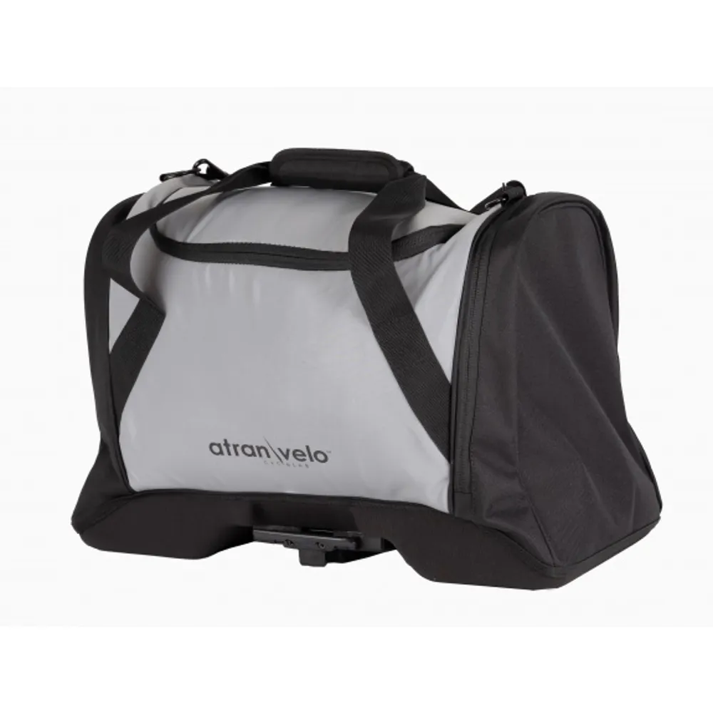 uPRISE Bikes Atranvelo AVS Pulse Duffle/Rack Bag - 36 Litres - Black/Reflective | Price match, 365 day return s, 18-Month Warranty, Finance Available & Free UK Delivery