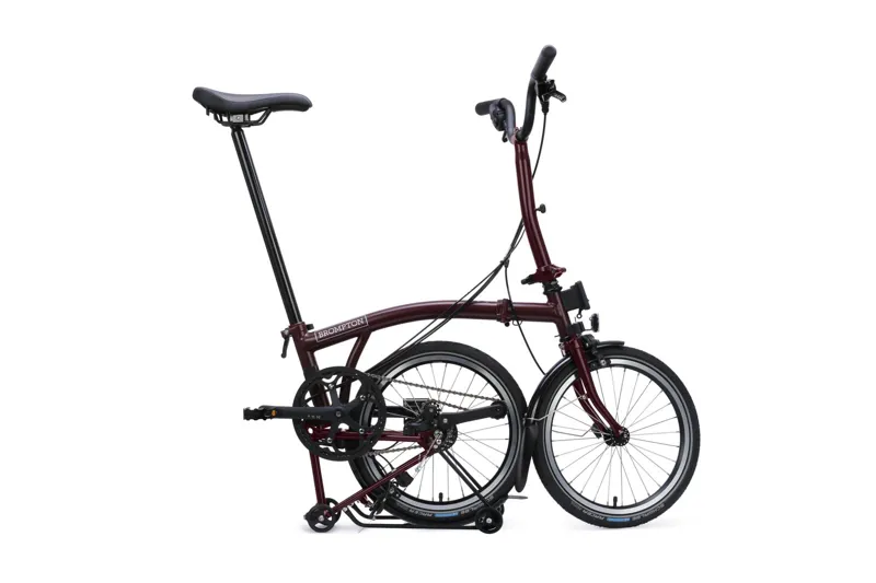 Brompton C Line 12-speed SuperRoll+ Mid Bar 2027 Folding Bike - Plum Red-2