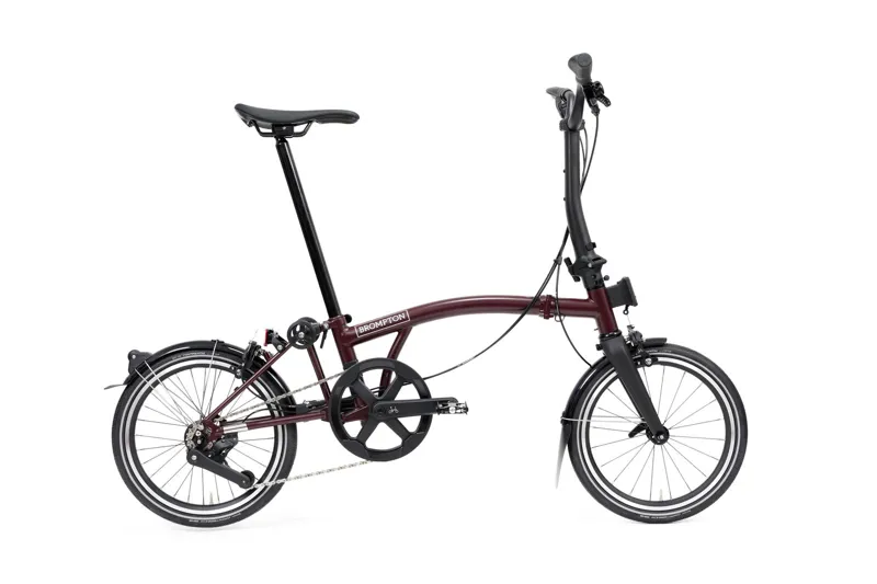 Brompton P Line 4-speed Mid Bar 2027 Folding Bike - Plum Red