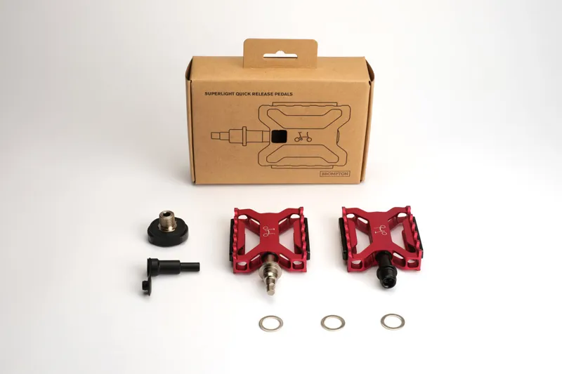 Brompton ColourLab Superlight Quick Release Pedals - Red