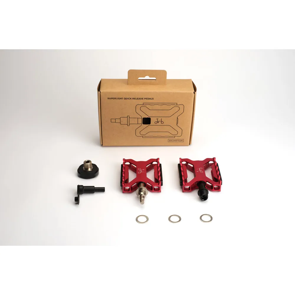 uPRISE Bikes Brompton ColourLab Superlight Quick Release Pedals - Red | Price match, 365 day returns, 18-Month Warranty, Finance Available & Free UK Delivery