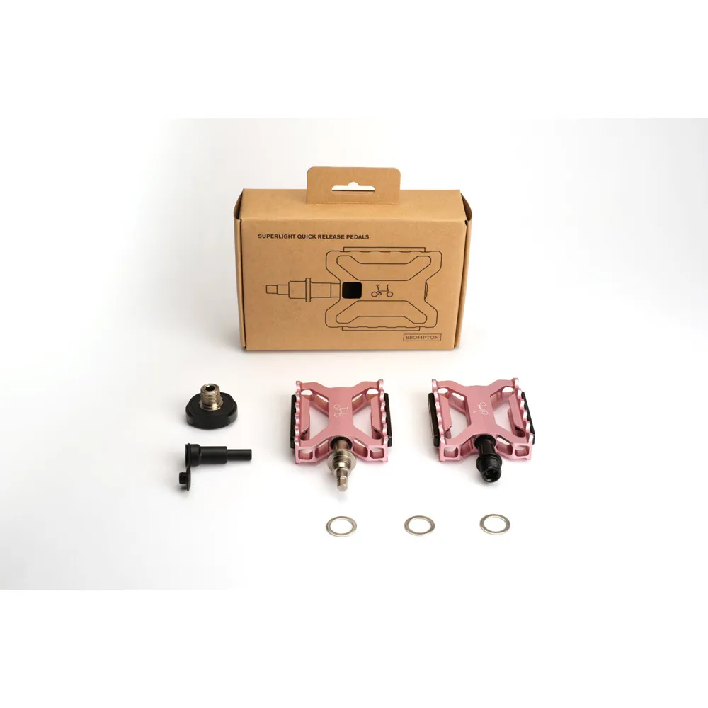 uPRISE Bikes Brompton ColourLab Superlight Quick Release Pedals - Pink | Price match, 365 day returns, 18-Month Warranty, Finance Available & Free UK Delivery