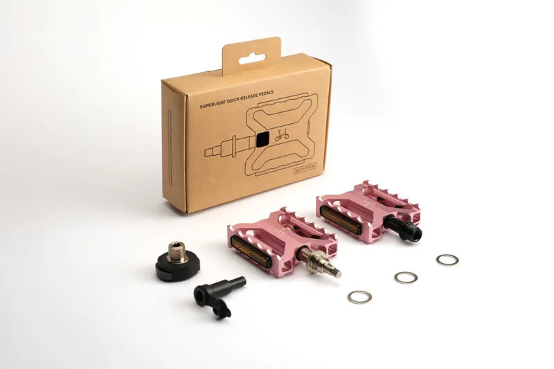 Brompton ColourLab Superlight Quick Release Pedals - Pink-1