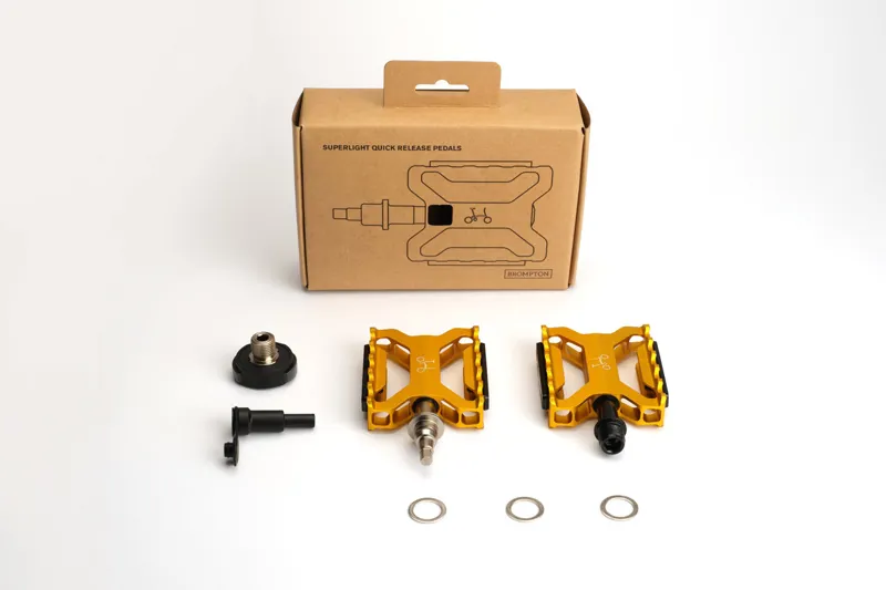Brompton ColourLab Superlight Quick Release Pedals - Gold